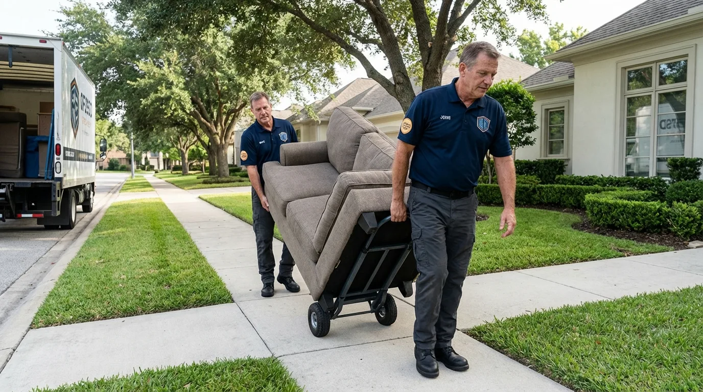 Local residential moving crew loading furniture in Smyrna, TN